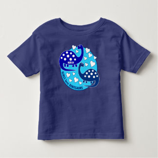 Schattigee Eenvoudige Blauwe Meisjes Dinosaurus |  Kinder Shirts