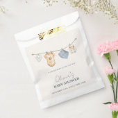 Schattigee eenvoudige Boho waslijn Baby shower Bedankzakje (Gezegeld)