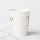 Schattigee eenvoudige Boho waslijn Baby shower Papieren Bekers (Links)