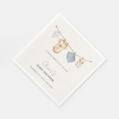 Schattigee eenvoudige Boho waslijn Baby shower Servet (Hoek)