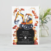 Schattigee eenvoudige bouwverjaardag kaart (Staand voorkant)