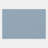 Schattigee eenvoudige chambray effect witte stip inpakpapier vel (Voorkant 3)