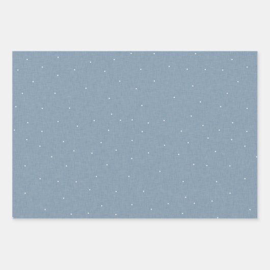 Schattigee eenvoudige chambray effect witte stip inpakpapier vel (Voorkant 3)