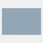 Schattigee eenvoudige chambray effect witte stip inpakpapier vel (Voorkant 2)