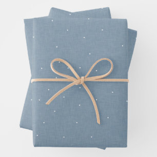 Schattigee eenvoudige chambray effect witte stip inpakpapier vel