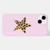Schattigee Eenvoudige Cheetah Print Star Roze iPho Case-Mate iPhone Case (Achterkant (horizontaal))