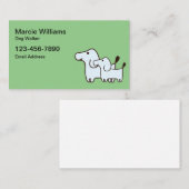 Schattigee eenvoudige dog walker Visitekaartjes (Voorkant / Achterkant)