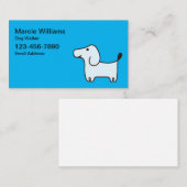 Schattigee eenvoudige dog walker Visitekaartjes (Voorkant / Achterkant)