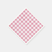 Schattigee Eenvoudige Girly Preppy Pink Gingham Pl Servet (Hoek)
