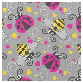 Schattigee eenvoudige grafische lieveheersbeestjes stof