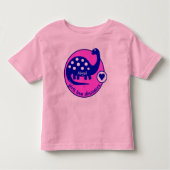 Schattigee Eenvoudige Helderroze Meisjes Dinosauru Kinder Shirts (Voorkant)