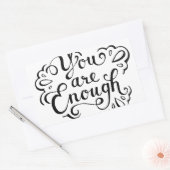 Schattigee eenvoudige Inspirerend offerte Rechthoekige Sticker (Envelop)