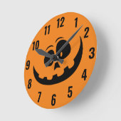 Schattigee eenvoudige Jack O lantaarn Ronde Klok (Hoek)