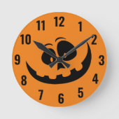 Schattigee eenvoudige Jack O lantaarn Ronde Klok (Voorkant)