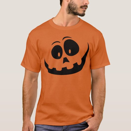 Schattigee eenvoudige Jack O lantaarn T-shirt (Voorkant)