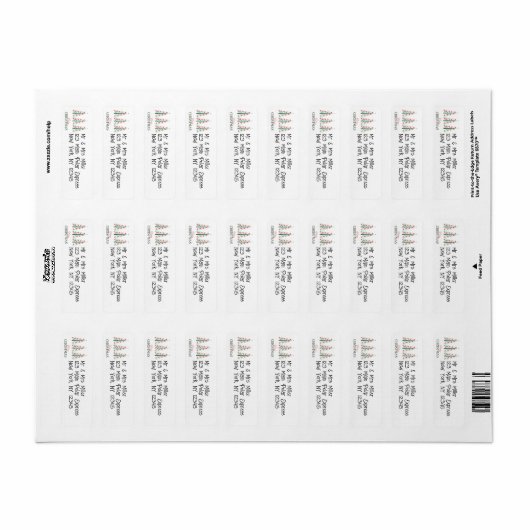 Schattigee eenvoudige kerstboom van vliegtuigen, m etiket (Full Sheet)