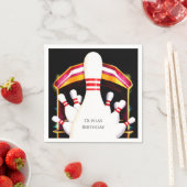 Schattigee eenvoudige kinderbowling Verjaardag Servet (Insitu)