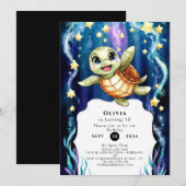 Schattigee eenvoudige kinderschildpad Verjaardag Kaart (Voorkant / Achterkant)