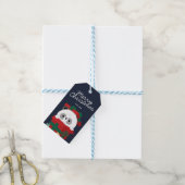 Schattigee eenvoudige leuke vrolijke kerst cadeaulabel (Met Touw)