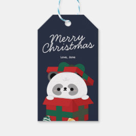 Schattigee eenvoudige leuke vrolijke kerst cadeaulabel