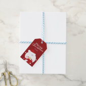 Schattigee eenvoudige leuke vrolijke kerst cadeaulabel (Met Touw)