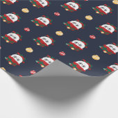 Schattigee eenvoudige leuke vrolijke kerst cadeaupapier (Hoek)