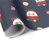 Schattigee eenvoudige leuke vrolijke kerst cadeaupapier (Rol Hoek)