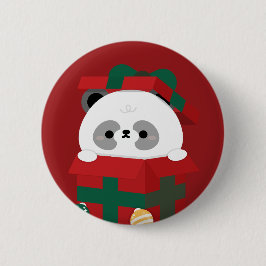 Schattigee eenvoudige leuke vrolijke kerst ronde button 5,7 cm