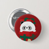 Schattigee eenvoudige leuke vrolijke kerst ronde button 5,7 cm (Voorkant /achterkant)