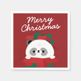 Schattigee eenvoudige leuke vrolijke kerst servet