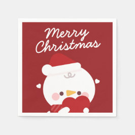 Schattigee eenvoudige leuke vrolijke kerst servet