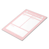 Schattigee eenvoudige minimalistische weekplanner notitieblok (Schuin)