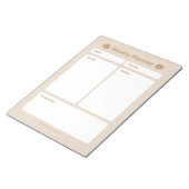 Schattigee eenvoudige minimalistische weekplanner notitieblok (Schuin)