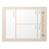 Schattigee eenvoudige minimalistische weekplanner notitieblok (Voorkant)