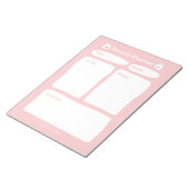 Schattigee eenvoudige minimalistische weekplanner notitieblok (Schuin)