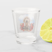 Schattigee eenvoudige moderne grunge one-of-a-kind shot glas (Achterkant)