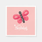 Schattigee eenvoudige moderne verjaardag meisje servet (Voorkant)