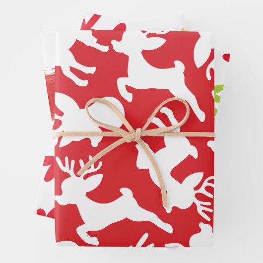 Schattigee eenvoudige moderne Waterverven kerstcad Inpakpapier Vel (In situ)