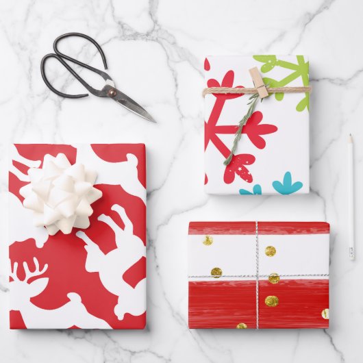 Schattigee eenvoudige moderne Waterverven kerstcad Inpakpapier Vel (Voorkant)