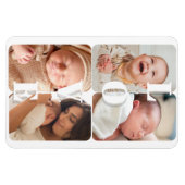 Schattigee Eenvoudige Multi Photo Keepsake Modern  Magneet (Horizontaal)