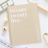 Schattigee Eenvoudige Naam Beige Planner