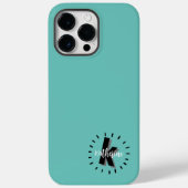 Schattigee Eenvoudige Naam Initiaal Monogram Case-Mate iPhone Case (Achterkant)