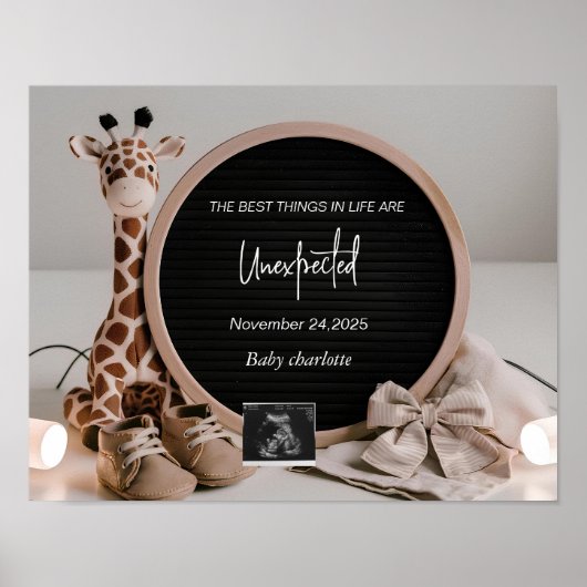 Schattigee eenvoudige neurale digitale zwangerscha poster (Voorkant)