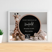 Schattigee eenvoudige neurale digitale zwangerscha poster