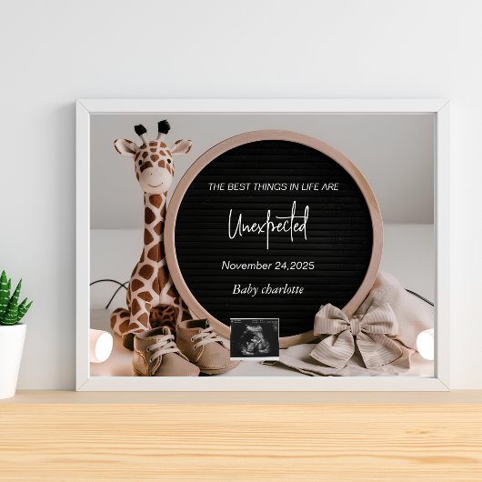 Schattigee eenvoudige neurale digitale zwangerscha poster