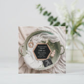 Schattigee eenvoudige neutrale zwangerschapsaankon kaart (Staand voorkant)