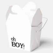 Schattigee eenvoudige Oh Boy Baby shower Bedankdoosjes (Geopend)