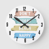 Schattigee eenvoudige pastel Maak je geen zorgen B Ronde Klok (Voorkant)