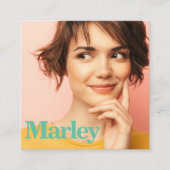 Schattigee eenvoudige professionele leuke foto vierkante visitekaartje (Voorkant)