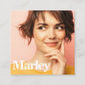 Schattigee eenvoudige professionele moderne leuke  vierkante visitekaartje (Voorkant)